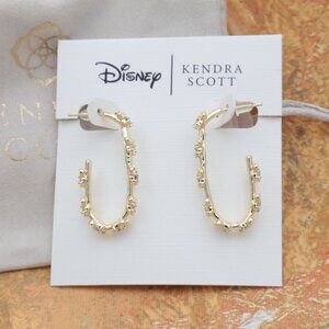 New Kendra Scott Mickey & Minnie Disney Hoop Earrings Gold